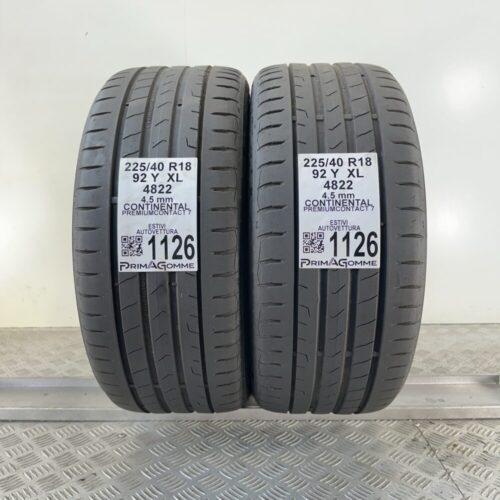 Gomme Usate 225 40 R18 XL 92Y Continental PremiumContact 7 Estive
