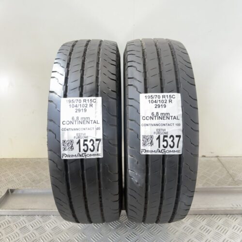 Gomme Usate 195 70 R15C 104/102R Continental ContiVanContact 100 95% Estive