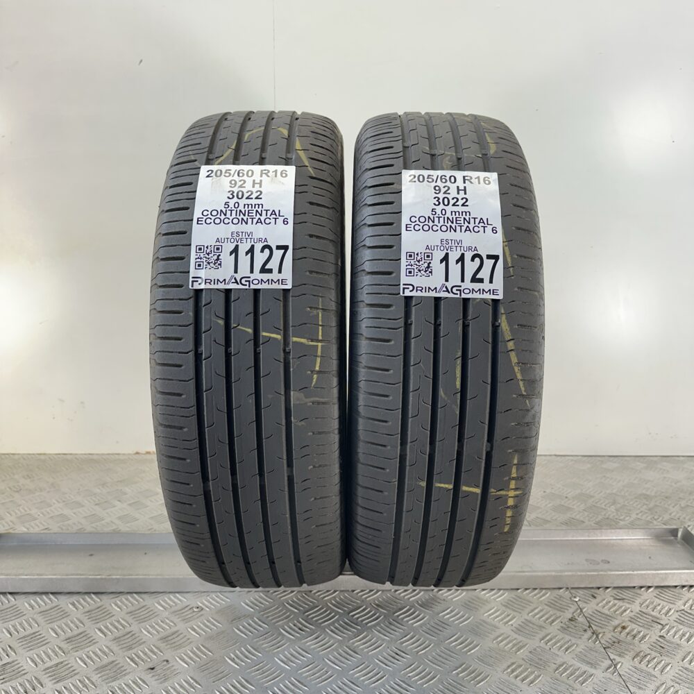 Gomme Usate 205 60 R16 92H Continental Ecocontact 6 71% Estive | Gomme Usate | PrimaGomme.it Gomme Usate 205 60 R16 92H Continental Ecocontact 6 71% Estive