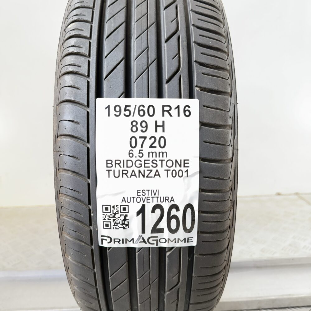 Pneumatico Usato 195 60 R16 89H Bridgestone Turanza T001 93% Estivo | Gomme Usate | PrimaGomme.it Pneumatico usato 195 60 R16 Bridgestone Turanza T001 - foto 6