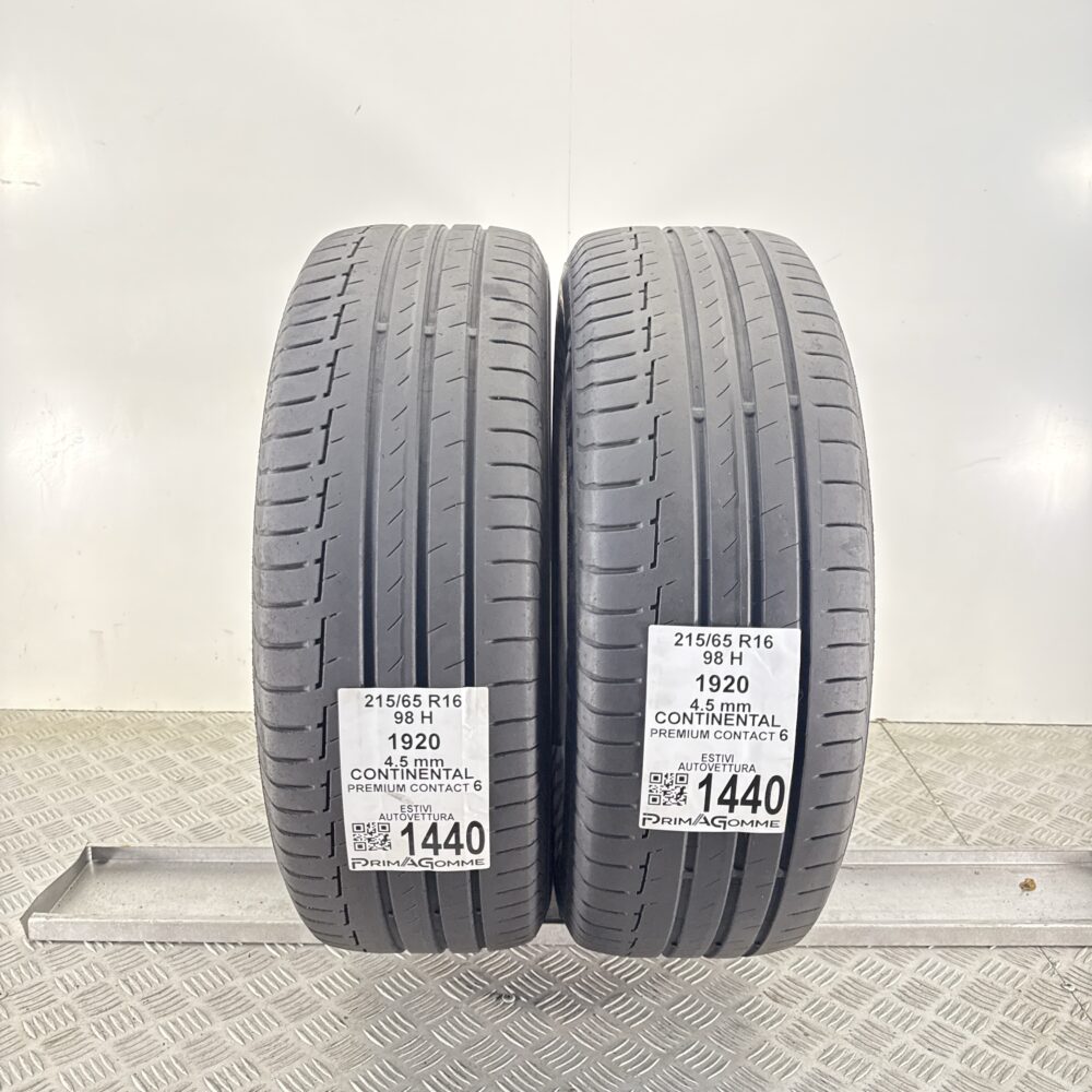 Gomme Usate 215 65 R16 98H Continental Premium Contact 6 Estive | Gomme Usate | PrimaGomme.it Gomme Usate 215 65 R16 98H Continental Premium Contact 6 Estive - immagine 5
