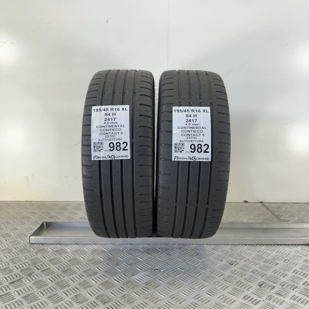 Gomme Usate 195 45 R16 XL 84H Continental ContiEcoContact 5 Estive | Gomme Usate | PrimaGomme.it Gomme Usate 195 45 R16 XL 84H Continental ContiEcoContact 5 Estive