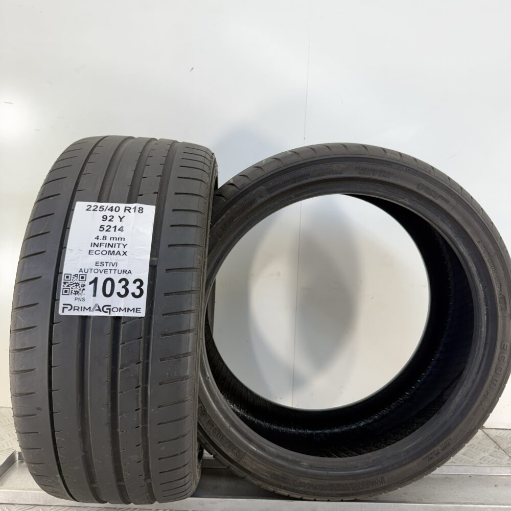 Gomme Usate 225 40 R18 92Y Infinity Ecomax Estive | Gomme Usate | PrimaGomme.it Gomme Usate 225 40 R18 92Y Infinity Ecomax Estive - immagine 8