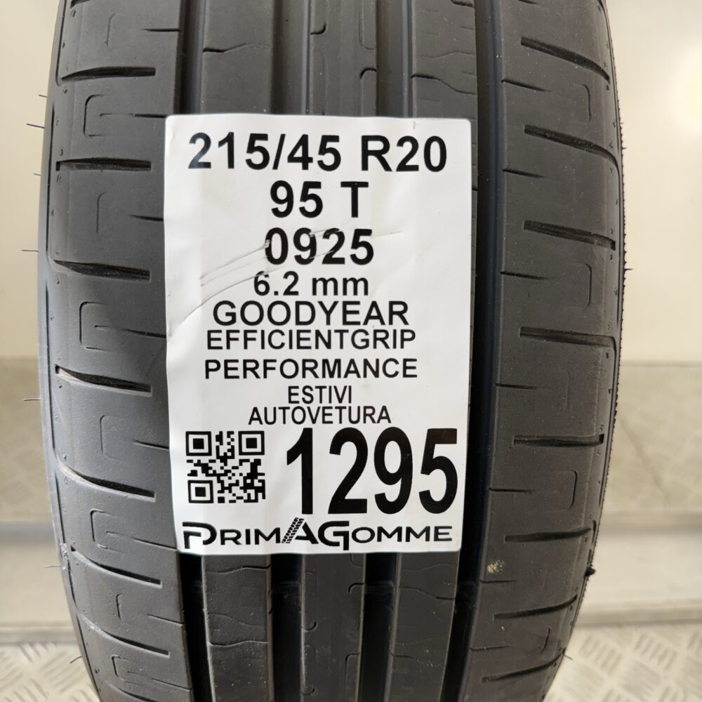 Gomma Usata 215 45 R20 95T Goodyear EfficientGrip Performance 89% Estiva | Gomme Usate | PrimaGomme.it Gomma Usata 215 45 R20 95T Goodyear EfficientGrip Performance 89% Estiva - immagine 3