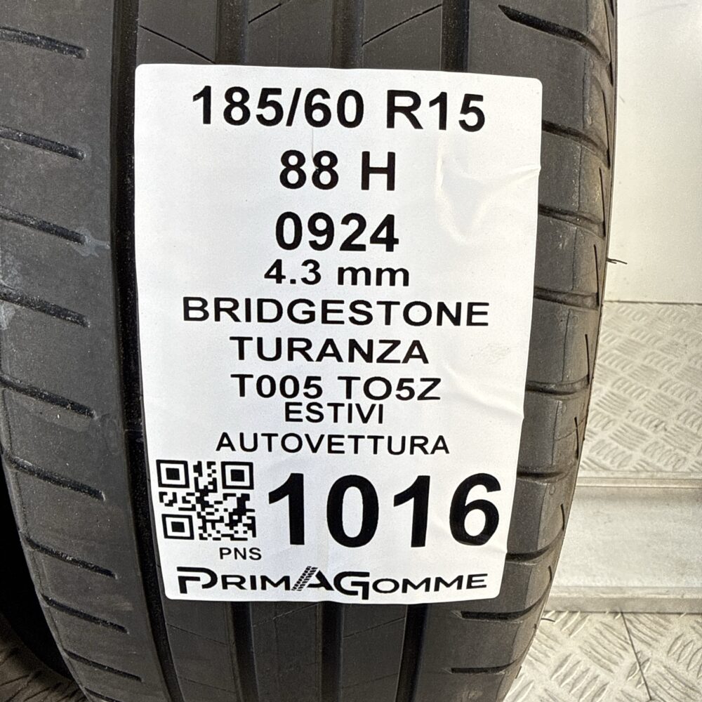 Gomme Usate 185 60 R15 88H Bridgestone Turanza Estive | Gomme Usate | PrimaGomme.it Gomme Usate 185 60 R15 88H Bridgestone Turanza Estive - immagine 3