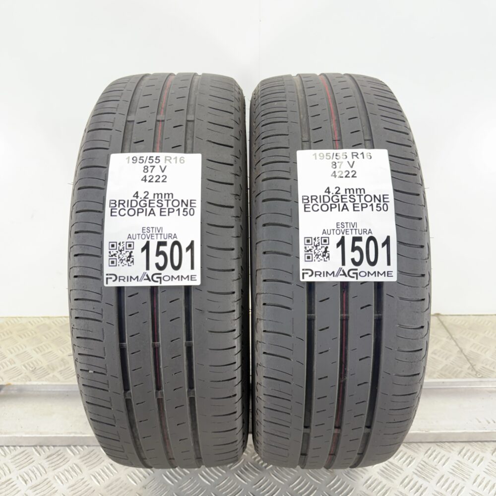 Gomme Usate 195 55 R16 87V Bridgestone Ecopia EP150 Estive | Gomme Usate | PrimaGomme.it Gomme Usate 195 55 R16 87V Bridgestone Ecopia EP150 Estive