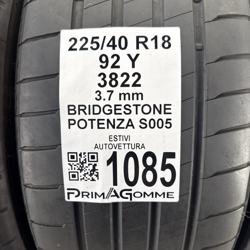 Gomme Usate 225 40 R18 92Y Bridgestone Potenza S005 Estive | Gomme Usate | PrimaGomme.it Gomme Usate 225 40 R18 92Y Bridgestone Potenza S005 Estive - immagine 3
