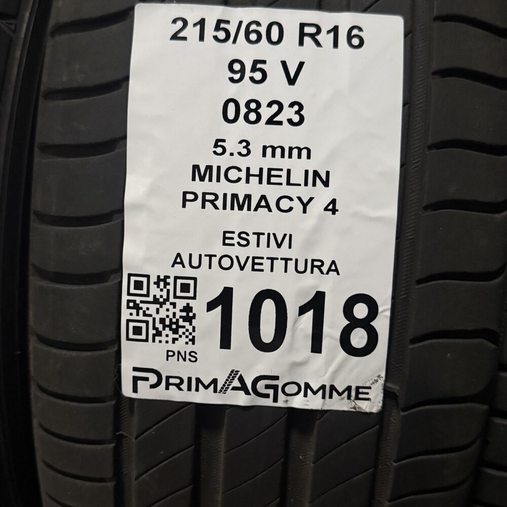Gomme Usate 215 60 R16 95V Michelin Primacy 4 75% Estive | Gomme Usate | PrimaGomme.it Gomme Usate 215 60 R16 95V Michelin Primacy 4 75% Estive - immagine 3