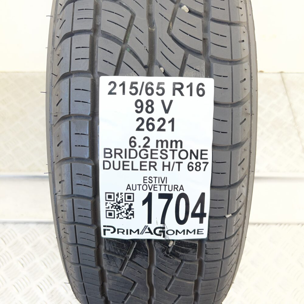 Pneumatico Usato 215 65 R16 98V Bridgestone Dueler H/T 687 89% Estivo | Gomme Usate | PrimaGomme.it Pneumatico usato 215 65 R16 Bridgestone Dueler H/T 687 - foto 7