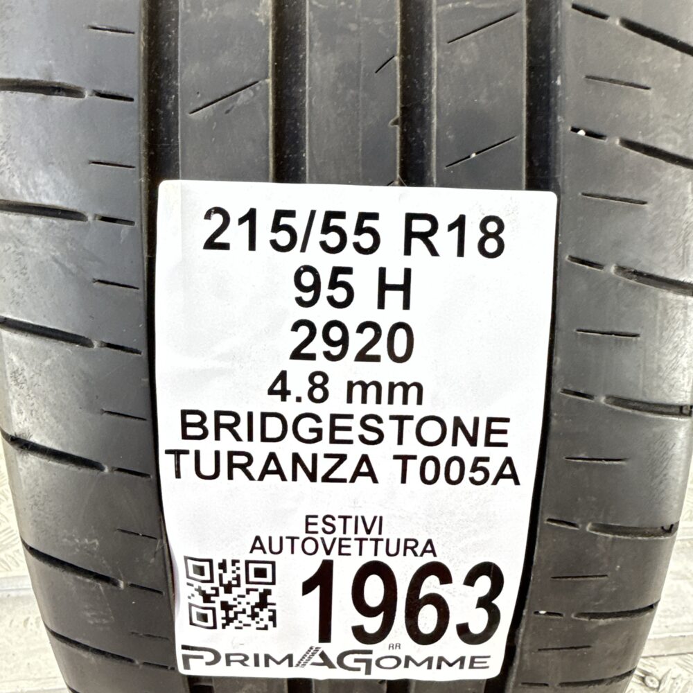 Pneumatico Usato 215 55 R18 95H Bridgestone Turanza T005A Estivo | Gomme Usate | PrimaGomme.it Pneumatico usato 215 55 R18 Bridgestone Turanza T005A - foto 6
