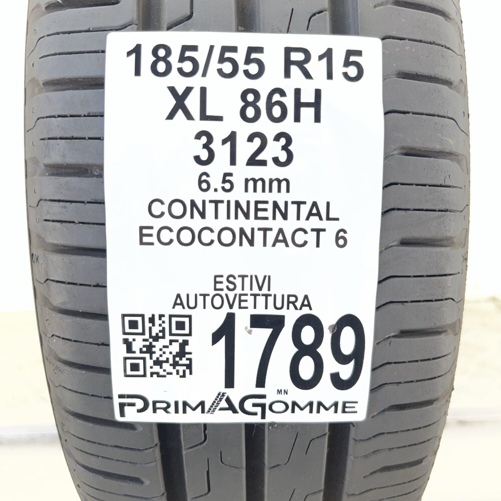 Pneumatico Usato 185 55 R15 XL 86H Continental EcoContact 6 93% Estivo | Gomme Usate | PrimaGomme.it Pneumatico usato 185 55 R15 Continental EcoContact 6 - foto 7