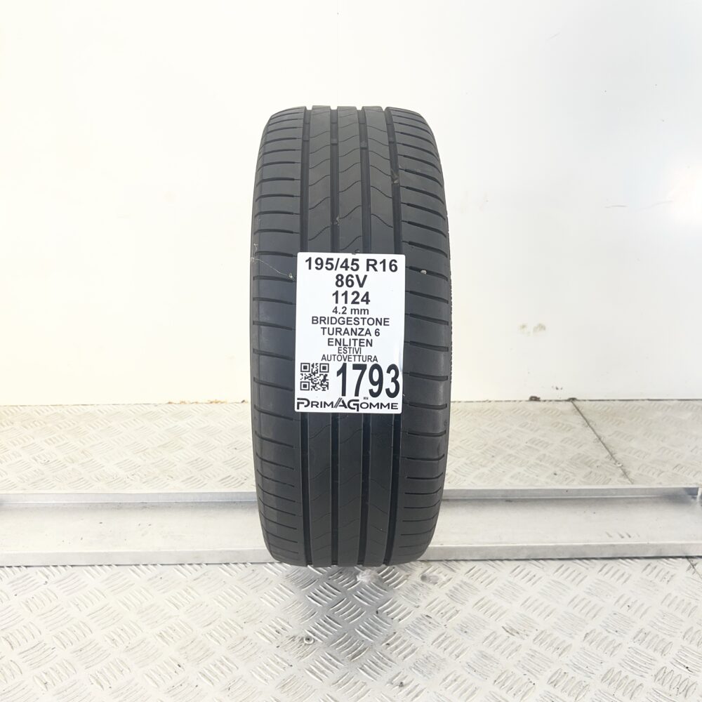 Pneumatico Usato 195 45 R16 86V Bridgestone Turanza 6 Enliten Estivo | Gomme Usate | PrimaGomme.it Pneumatico usato 195 45 R16 Bridgestone Turanza 6 Enliten - foto 6