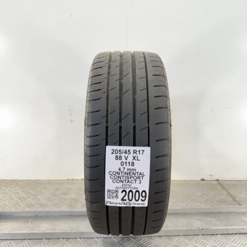 Pneumatico Usato 205 45 R17 XL 88V Continental ContiSport Contact 3 Estivo