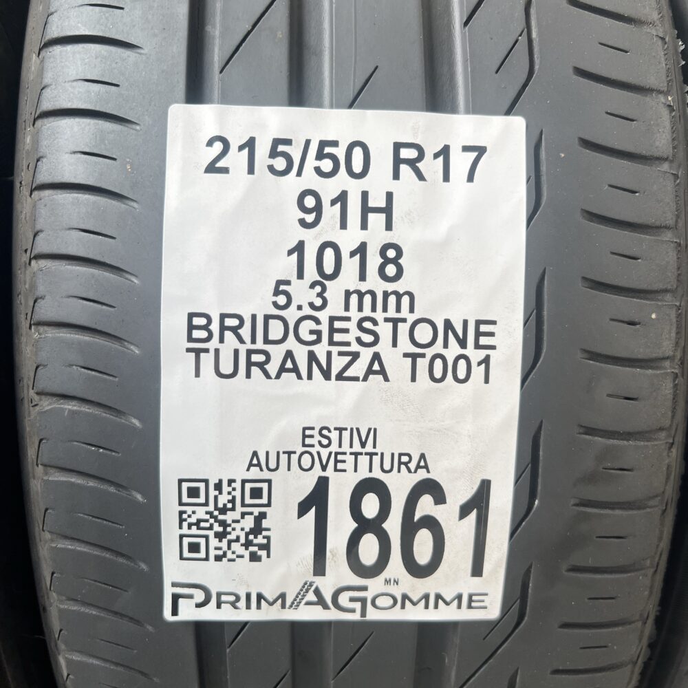 Pneumatici Usati 215 50 R17 91H Bridgestone Turanza T001 76% Estive | Gomme Usate | PrimaGomme.it Pneumatici usati 215 50 R17 Bridgestone Turanza T001 - foto 10