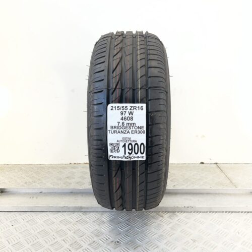 Pneumatico Usato 215 55 ZR16 97W Bridgestone Turanza ER300 100% Estivo