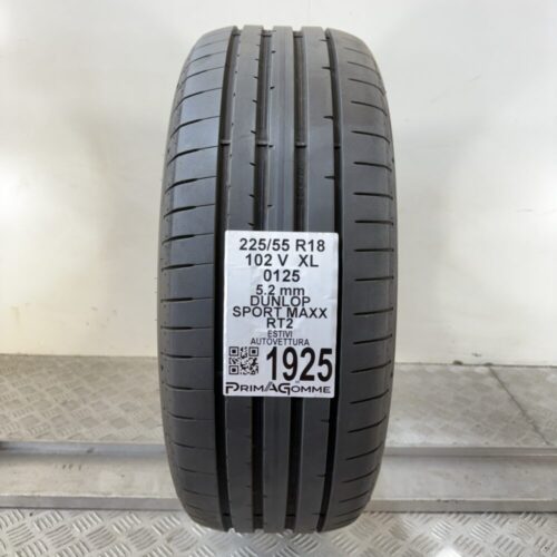 Pneumatico Usato 225 55 R18 XL 102V Dunlop Sport Maxx RT2 74% Estivo