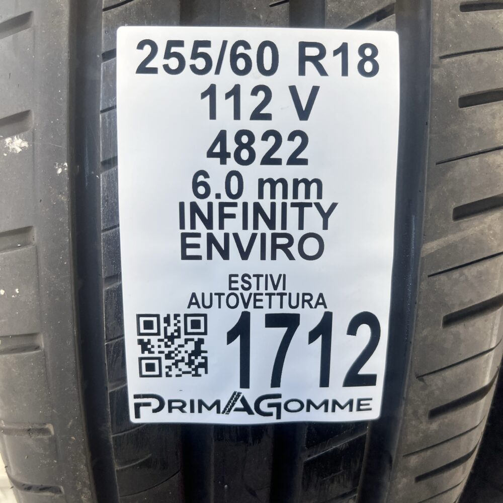 Pneumatici Usati 255 60 R18 112V INFINITY ENVIRO 86% Estive | Gomme Usate | PrimaGomme.it Pneumatici Usati 255 60 R18 112V INFINITY ENVIRO 86% Estive - immagine 4