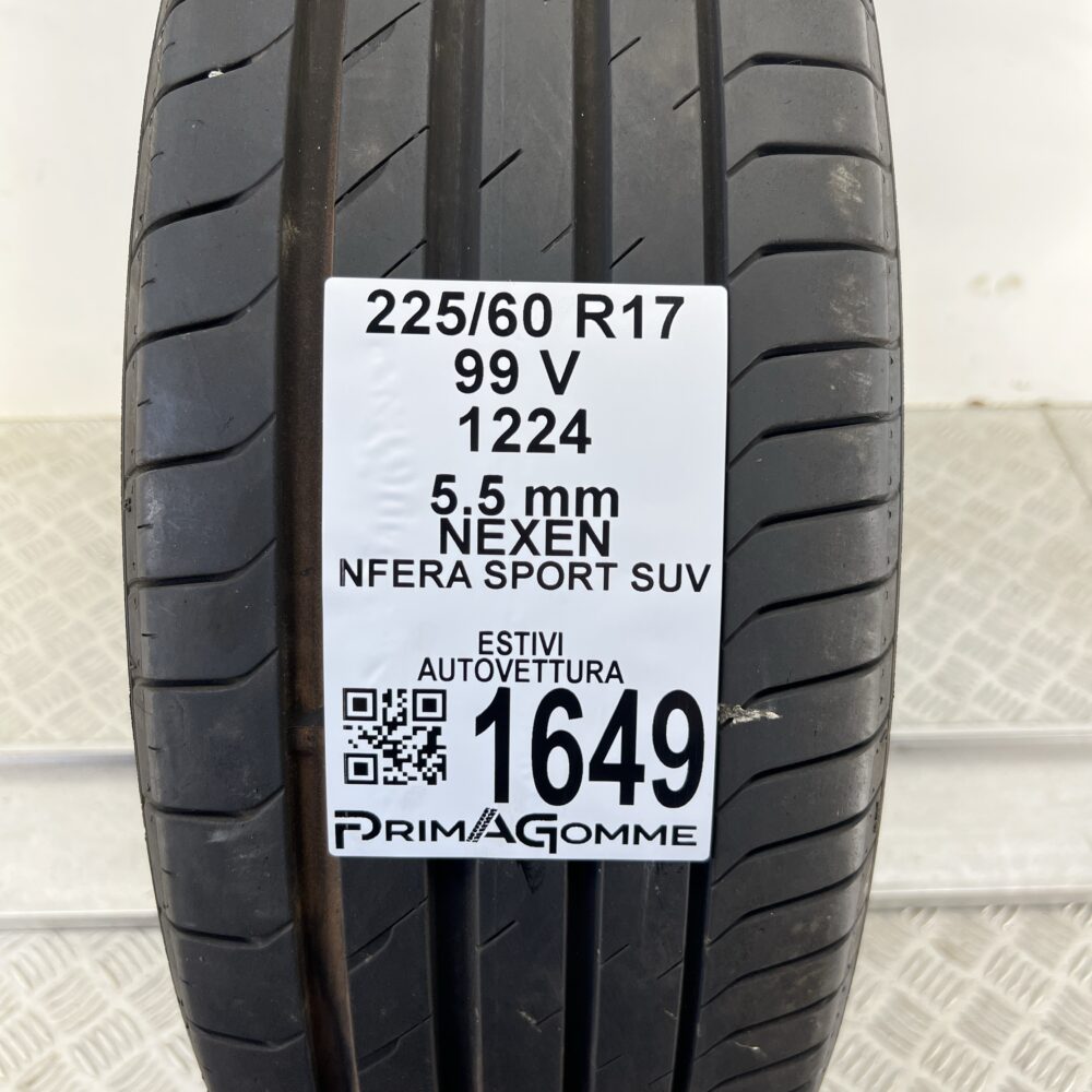 Gomma Usata 225 60 R17 99V Nexen Nfera Sport SUV 79% Estiva | Gomme Usate | PrimaGomme.it Gomma Usata 225 60 R17 99V Nexen Nfera Sport SUV 79% Estiva - immagine 2