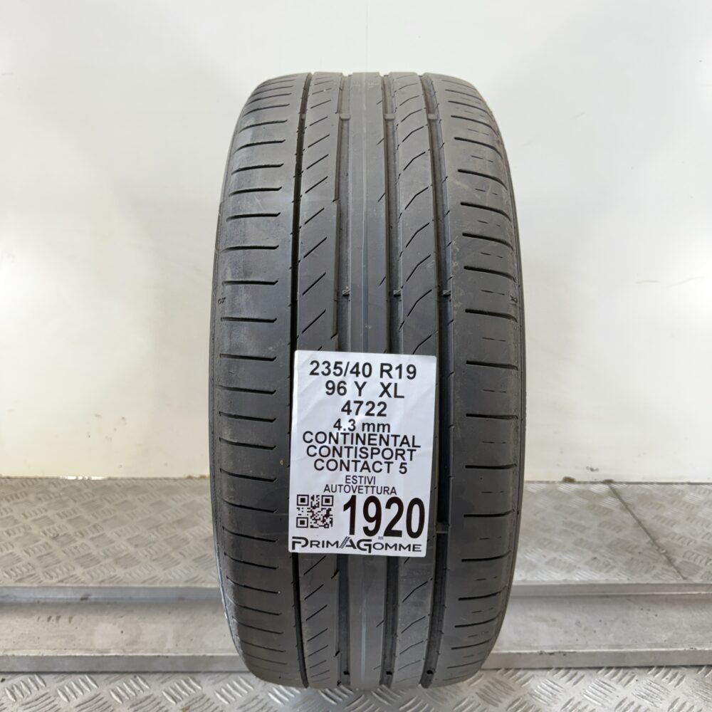Pneumatico Usato 235 40 R19 XL 96Y Continental ContiSport Contact 5 Estivo | Gomme Usate | PrimaGomme.it Pneumatico usato 235 40 R19 Continental ContiSport Contact 5 - foto 7