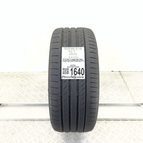 Pneumatico Usato 225 40 R18 92Y Continental ContiSportContact 5 Estivo