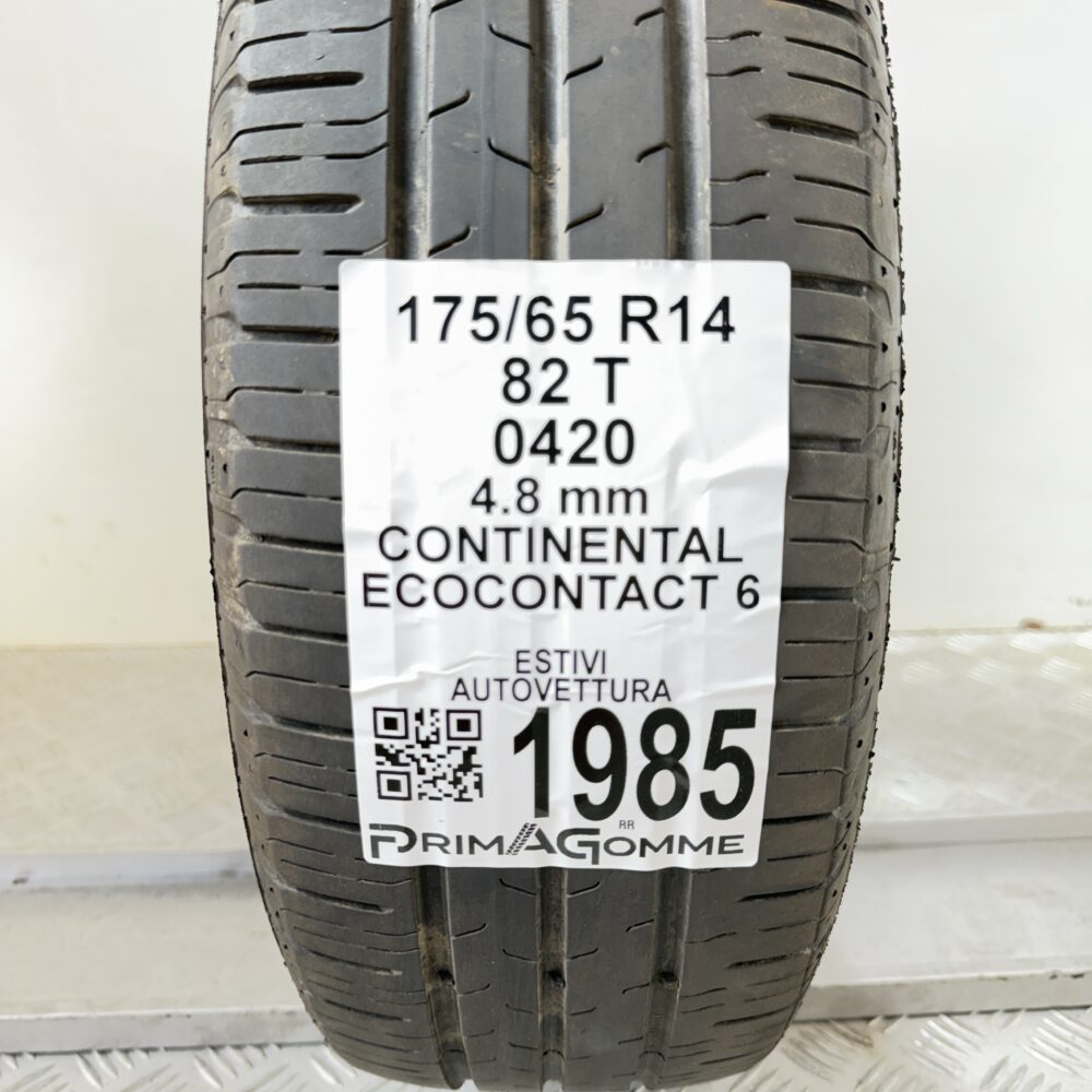 Pneumatico Usato 175 65 R14 82T Continental EcoContact 6 Estivo | Gomme Usate | PrimaGomme.it Pneumatico usato 175 65 R14 Continental EcoContact 6 - foto 6