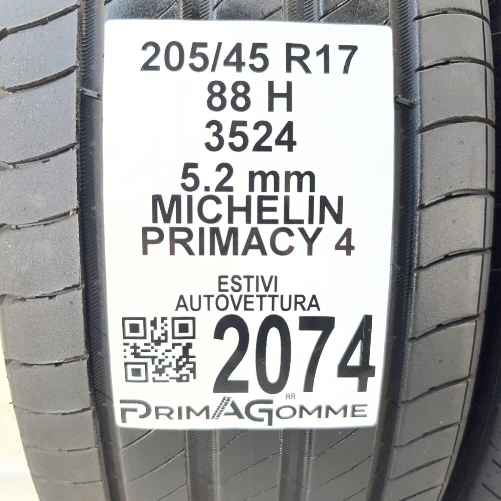 Pneumatici Usati 205 45 R17 88H Michelin Primacy 4 74% Estive | Gomme Usate | PrimaGomme.it Pneumatici usati 205 45 R17 Michelin Primacy 4 - foto 8