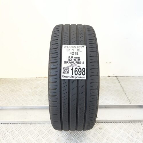Pneumatico Usato 215 45 R17 XL 91Y BARUM Bravuris 5 80% Estivo
