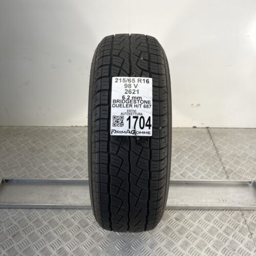 Pneumatico Usato 215 65 R16 98V Bridgestone Dueler H/T 687 89% Estivo