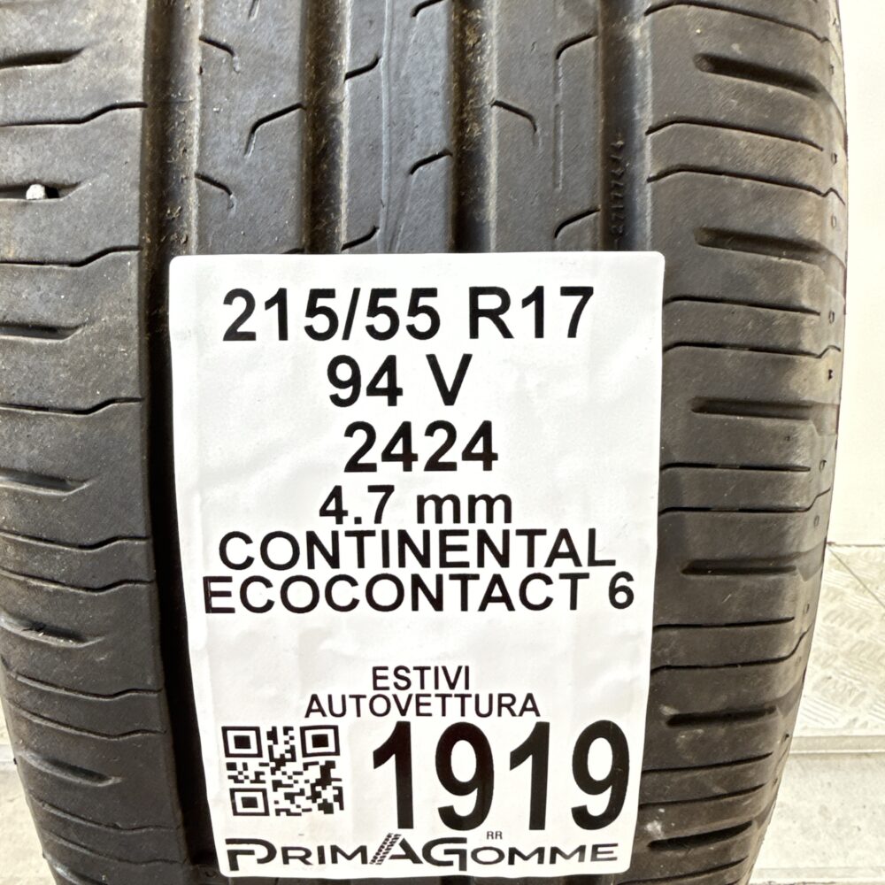 Pneumatico Usato 215 55 R17 94V Continental EcoContact 6 Estivo | Gomme Usate | PrimaGomme.it Pneumatico usato 215 55 R17 Continental EcoContact 6 - foto 6