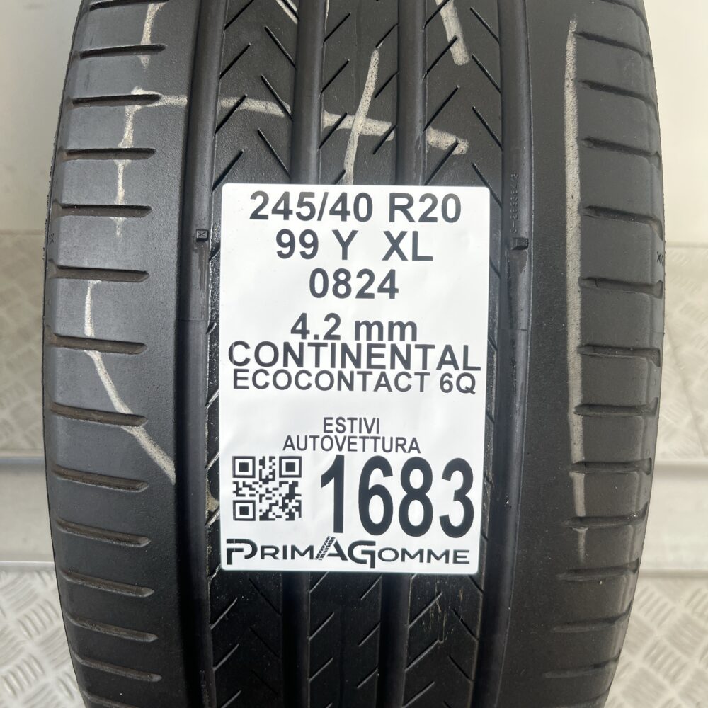Gomma Usata 245 40 R20 99Y XL Continental Ecocontact 6 60% Estiva | Gomme Usate | PrimaGomme.it Gomma Usata 245 40 R20 99Y XL Continental Ecocontact 6 60% Estiva - immagine 2