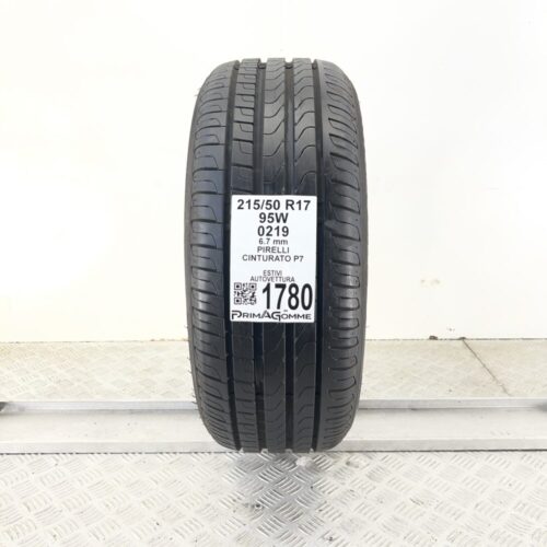 Pneumatico Usato 215 50 R17 95W Pirelli Cinturato P7 96% Estivo