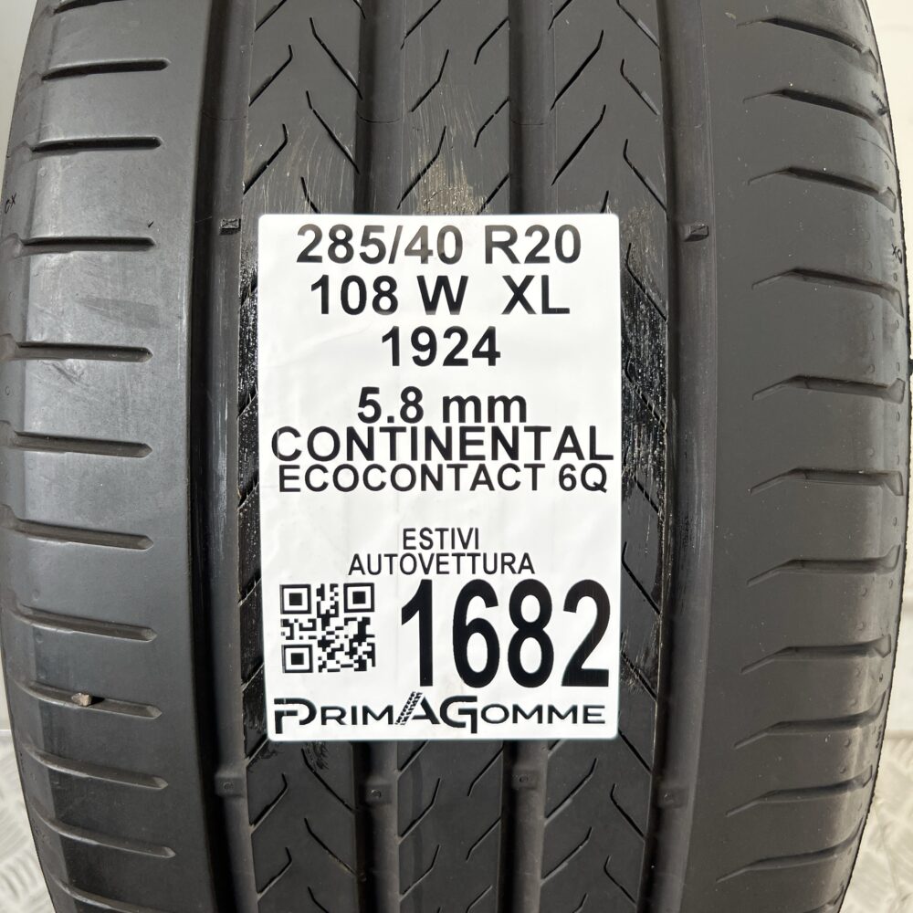 Gomma Usata 285 40 R20 108W XL Continental Ecocontact 6 83% Estiva | Gomme Usate | PrimaGomme.it Gomma Usata 285 40 R20 108W XL Continental Ecocontact 6 83% Estiva - immagine 2