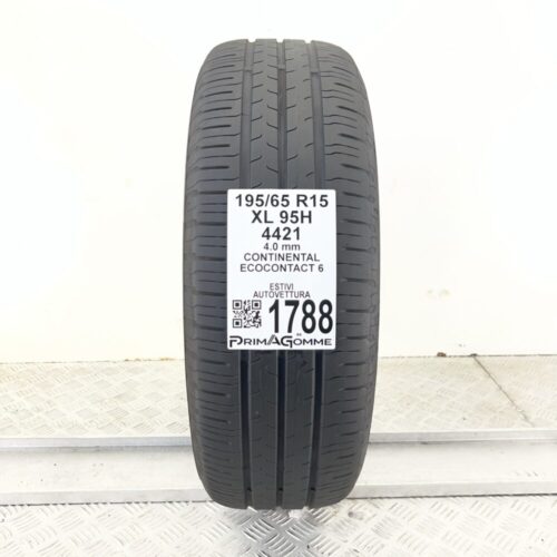 Pneumatico Usato 195 65 R15 XL 95H Continental EcoContact 6 Estivo