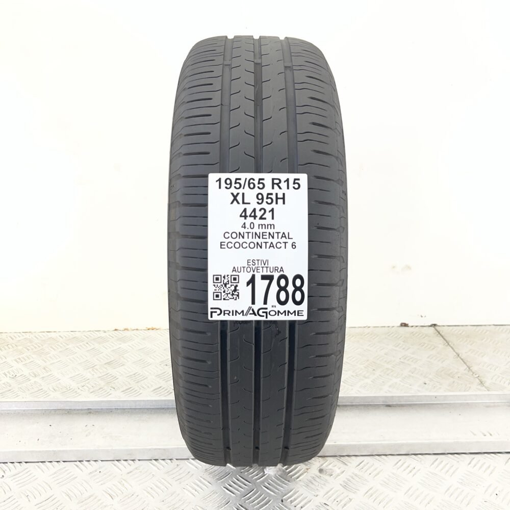 Pneumatico Usato 195 65 R15 XL 95H Continental EcoContact 6 Estivo | Gomme Usate | PrimaGomme.it Pneumatico usato 195 65 R15 Continental EcoContact 6 - foto 6