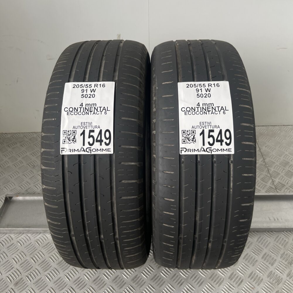 Gomme Usate 205 55 R16 91W Continental Ecocontact 6 Estive | Gomme Usate | PrimaGomme.it Gomme Usate 205 55 R16 91W Continental Ecocontact 6 Estive
