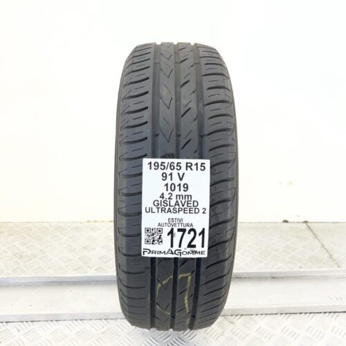 Pneumatico Usato 195 65 R15 91V Gislaved Ultraspeed 2 Estivo