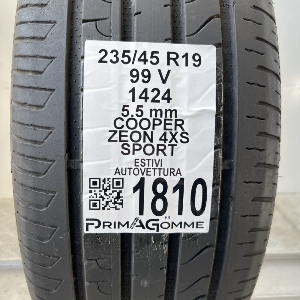 Pneumatico Usato 235 45 R19 99V COOPER Zeon 4XS Sport 79% Estivo | Gomme Usate | PrimaGomme.it Pneumatico usato 235 45 R19 COOPER Zeon 4XS Sport - foto 7