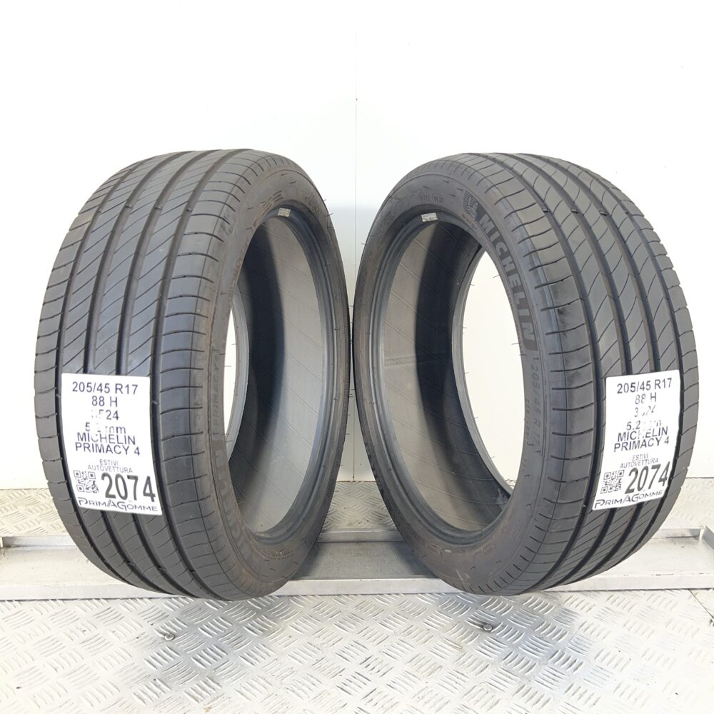Pneumatici Usati 205 45 R17 88H Michelin Primacy 4 74% Estive | Gomme Usate | PrimaGomme.it Pneumatici usati 205 45 R17 Michelin Primacy 4