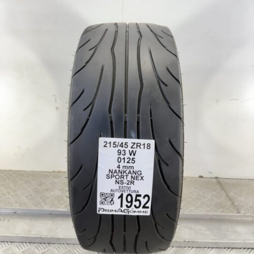 Pneumatico Usato 215 45 ZR18 93W Nankang Sport Nex NS-2R Estivo