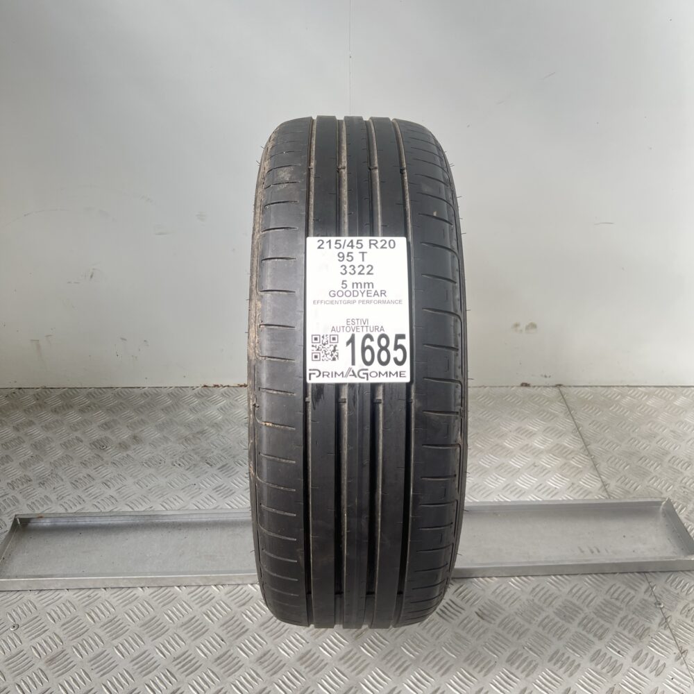 Gomma Usata 215 45 R20 95T Goodyear EfficientGrip Performance 71% Estiva | Gomme Usate | PrimaGomme.it Gomma Usata 215 45 R20 95T Goodyear EfficientGrip Performance 71% Estiva
