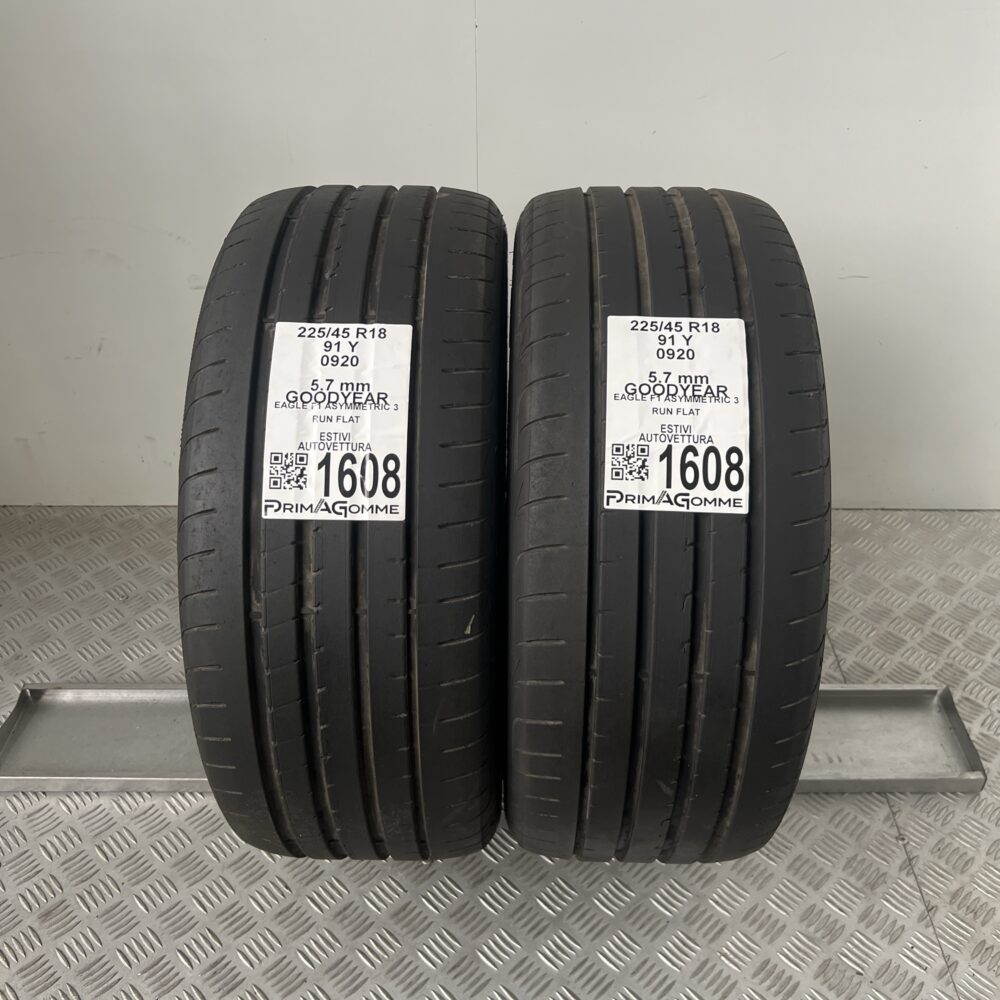 Gomme Usate 225 45 R18 91Y Goodyear Eagle F1 Asymmetric 3 81% Estive | Gomme Usate | PrimaGomme.it Gomme Usate 225 45 R18 91Y Goodyear Eagle F1 Asymmetric 3 81% Estive