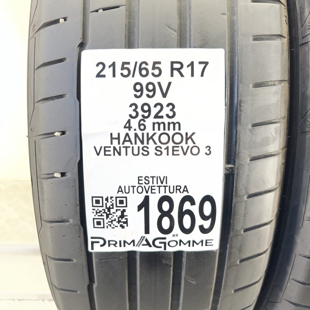 Pneumatici Usati 215 65 R17 99V HANKOOK Ventus S1EVO 3 Estive | Gomme Usate | PrimaGomme.it Pneumatici usati 215 65 R17 HANKOOK Ventus S1EVO 3 - foto 8