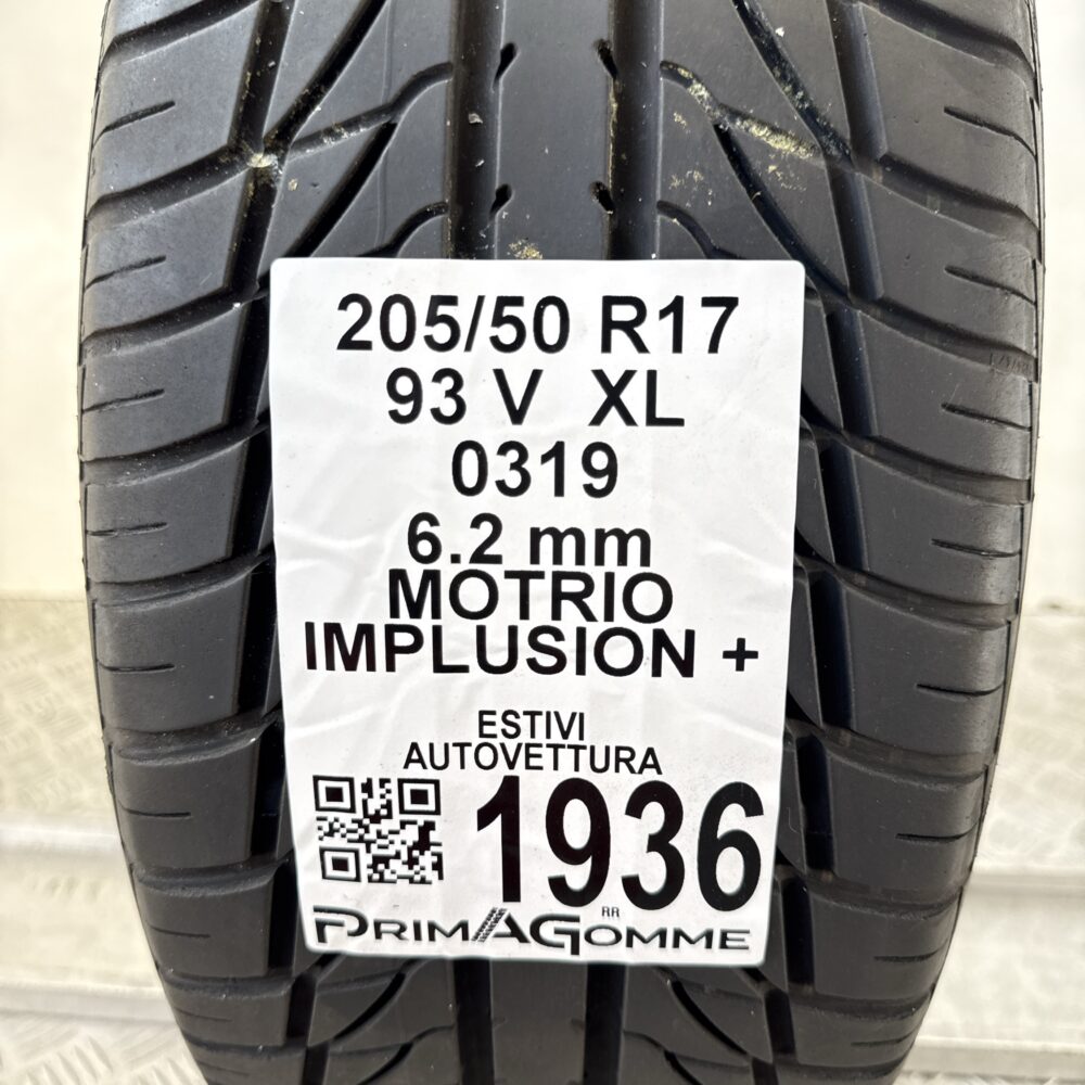 Pneumatico Usato 205 50 R17 XL 93V MOTRIO Implusion + 89% Estivo | Gomme Usate | PrimaGomme.it Pneumatico usato 205 50 R17 MOTRIO Implusion + - foto 6