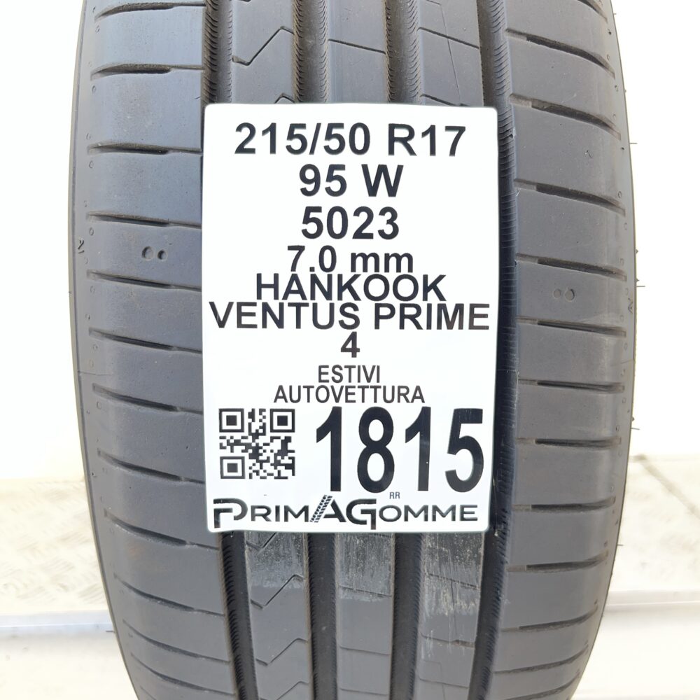 Pneumatico Usato 215 50 R17 95W HANKOOK Ventus Prime 4 100% Estivo | Gomme Usate | PrimaGomme.it Pneumatico usato 215 50 R17 HANKOOK Ventus Prime 4 - foto 8