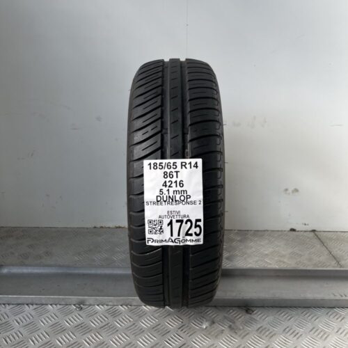 Pneumatico Usato 185 65 R14 86T Dunlop Street Response 2 73% Estivo