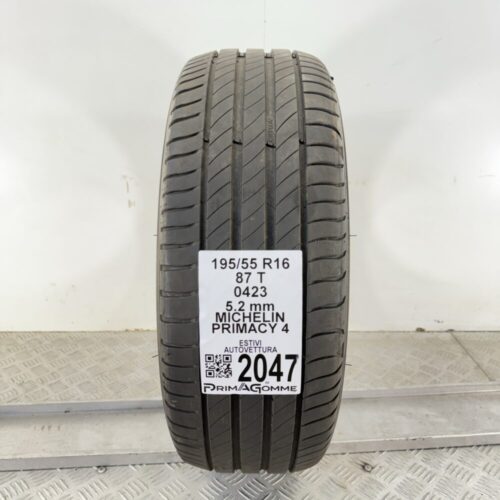 Pneumatico Usato 195 55 R16 87T Michelin Primacy 4 74% Estivo
