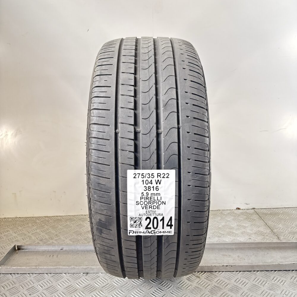 Pneumatico Usato 275 35 R22 104W Pirelli Scorpion Verde 84% Estivo | Gomme Usate | PrimaGomme.it Pneumatico usato 275 35 R22 Pirelli Scorpion Verde - foto 8