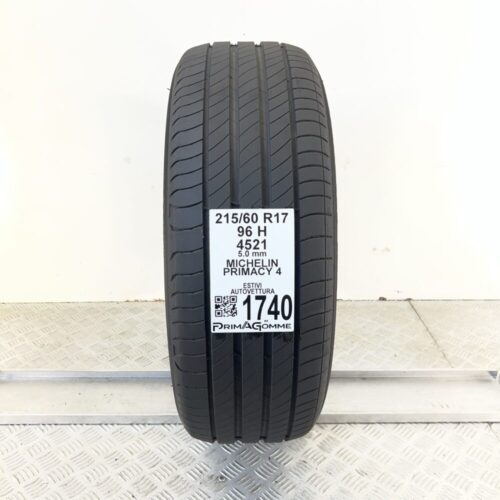 Pneumatico Usato 215 60 R17 96H Michelin Primacy 4 71% Estivo