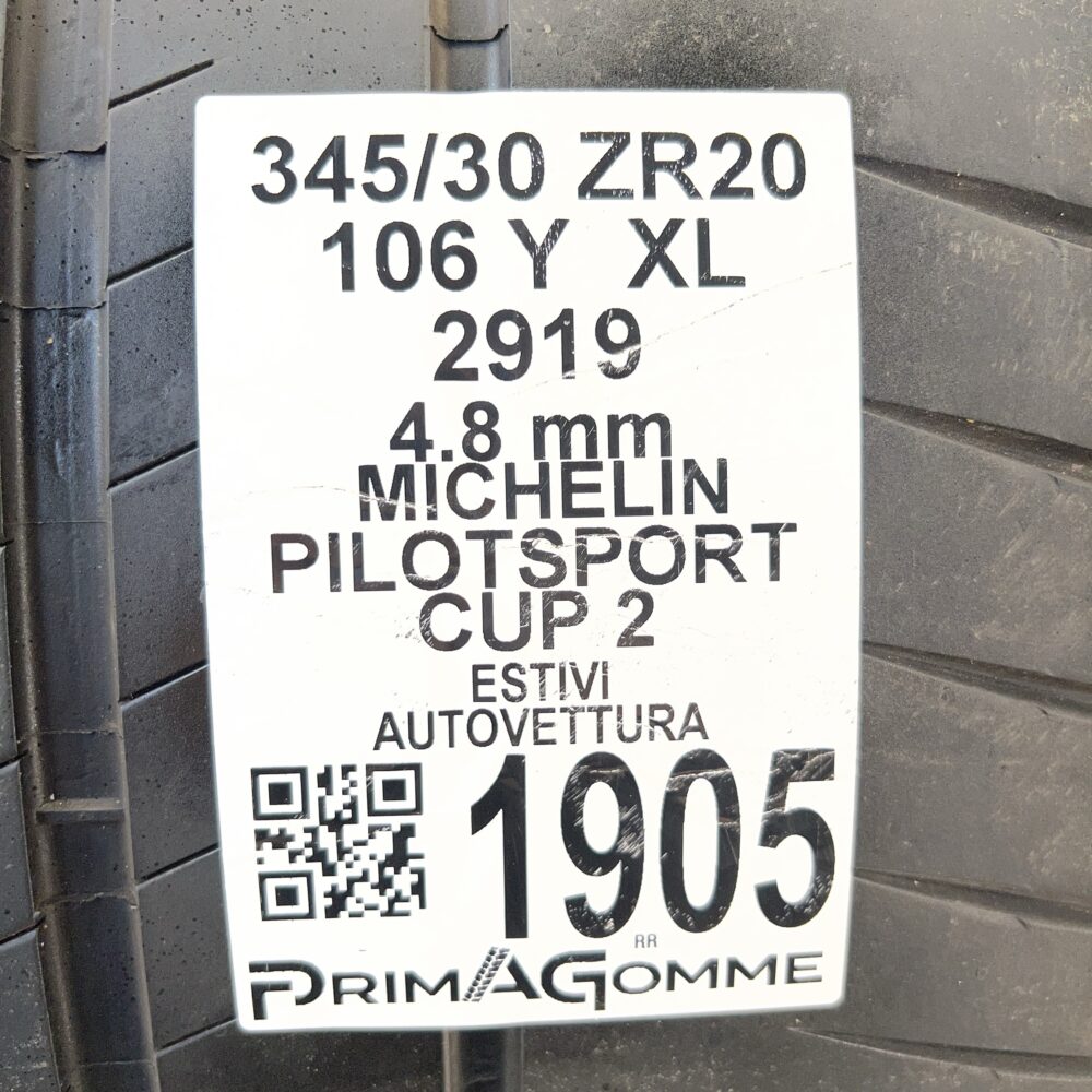 Pneumatico Usato 345 30 ZR20 XL 106Y Michelin Pilot Sport Cup 2 Estivo | Gomme Usate | PrimaGomme.it Pneumatico usato 345 30 ZR20 Michelin Pilot Sport Cup 2 - foto 7