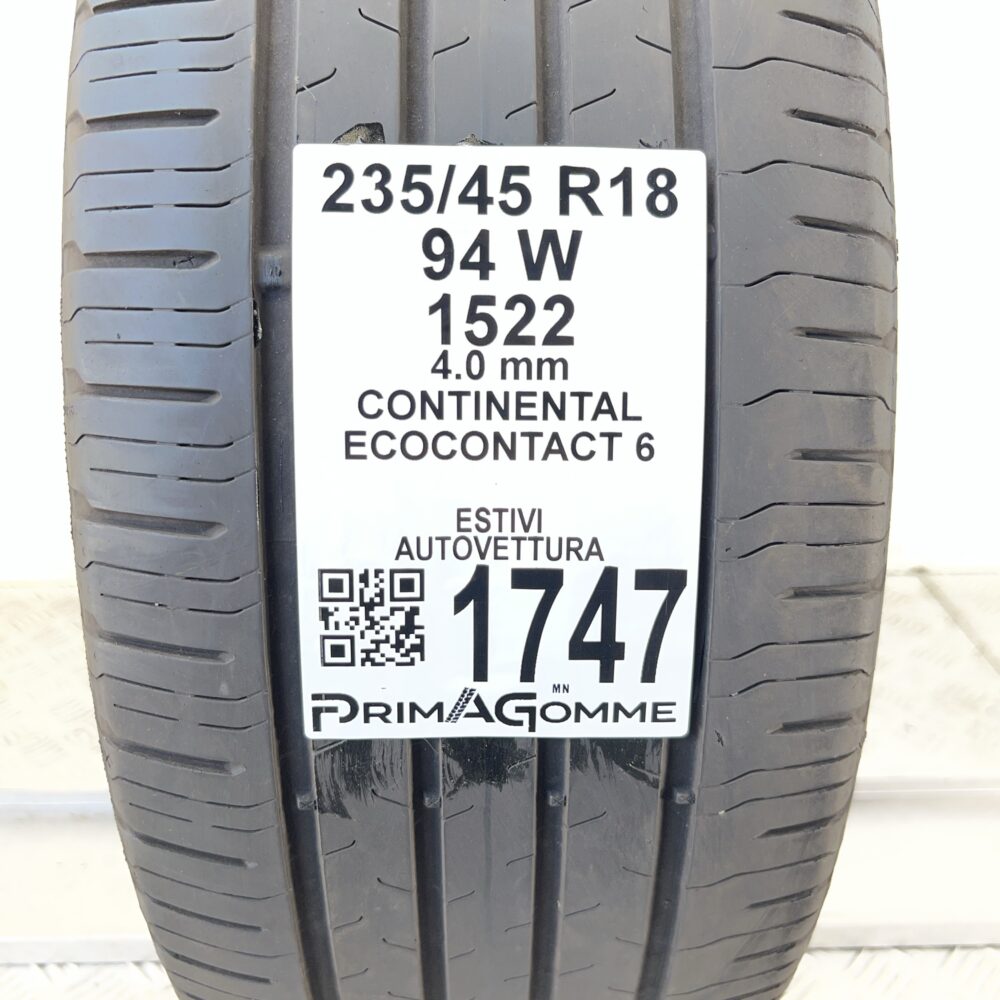 Pneumatico Usato 235 45 R18 94W CONTINENTAL EcoContact 6 Estivo | Gomme Usate | PrimaGomme.it Pneumatico usato 235 45 R18 CONTINENTAL EcoContact 6 - foto 6